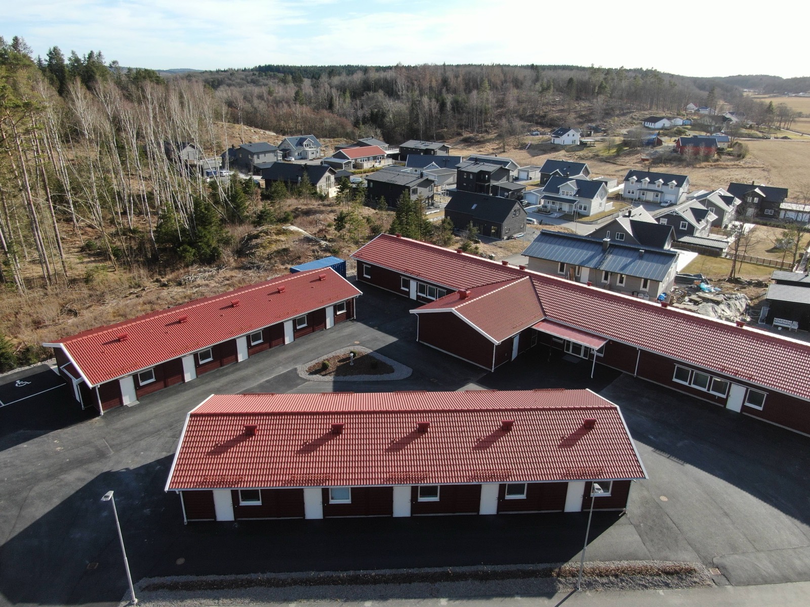 Grupp- och servicebostäder i Kungälv, flygfoto